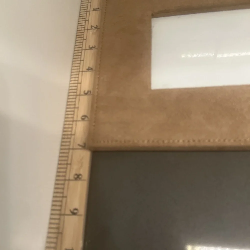 Light Brown Suede Photo Frame With Easel Back 9